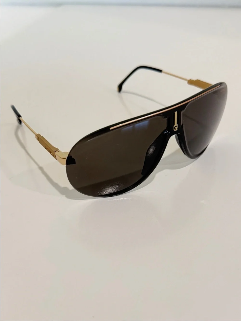 NWOT Carrera Superchampion Special Edition Black Gold Aviator Sunglasses 2M22K